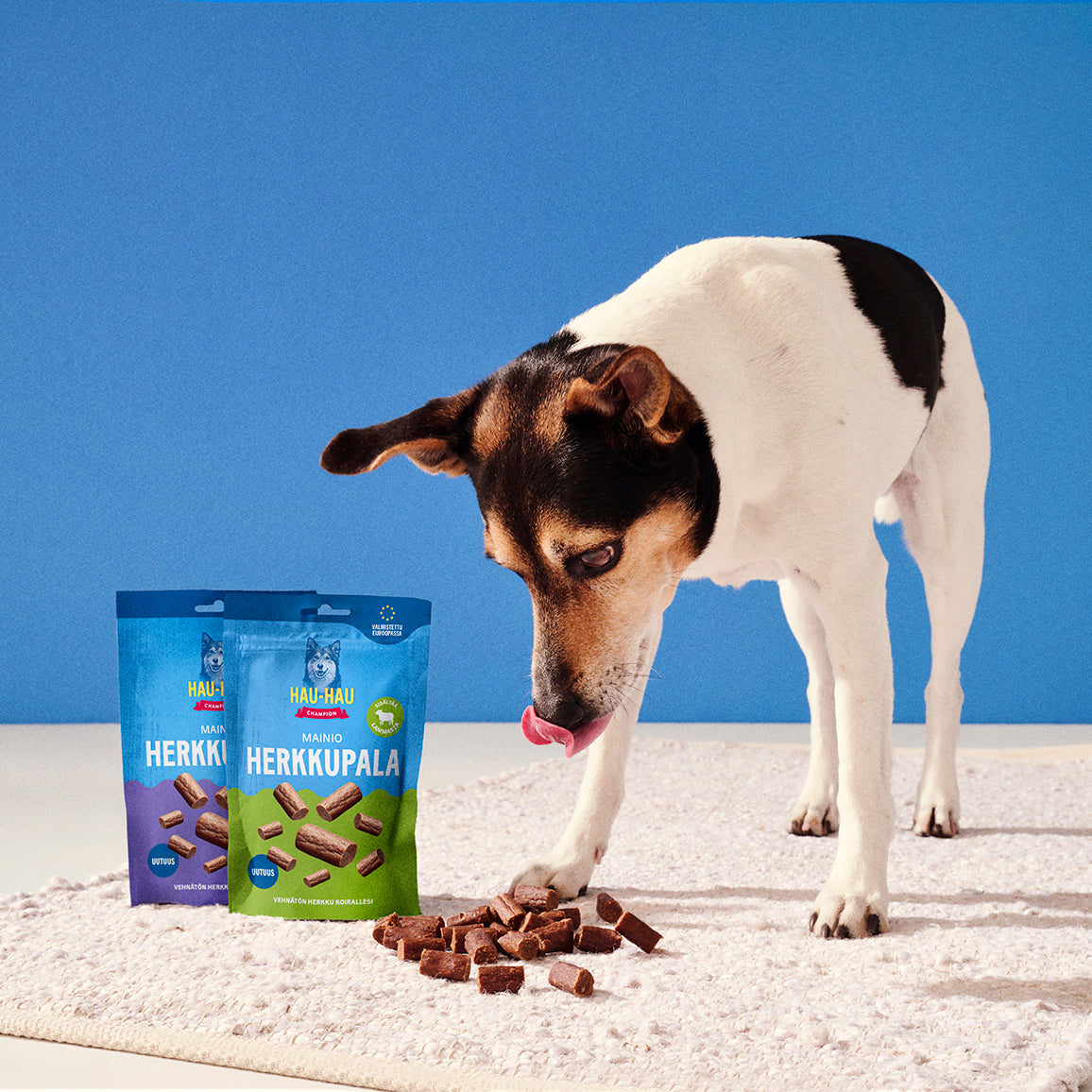 Hau-Hau Champion Mainio Herkkupala Riistaa sekä Lammas koiran herkut fiiliskuva