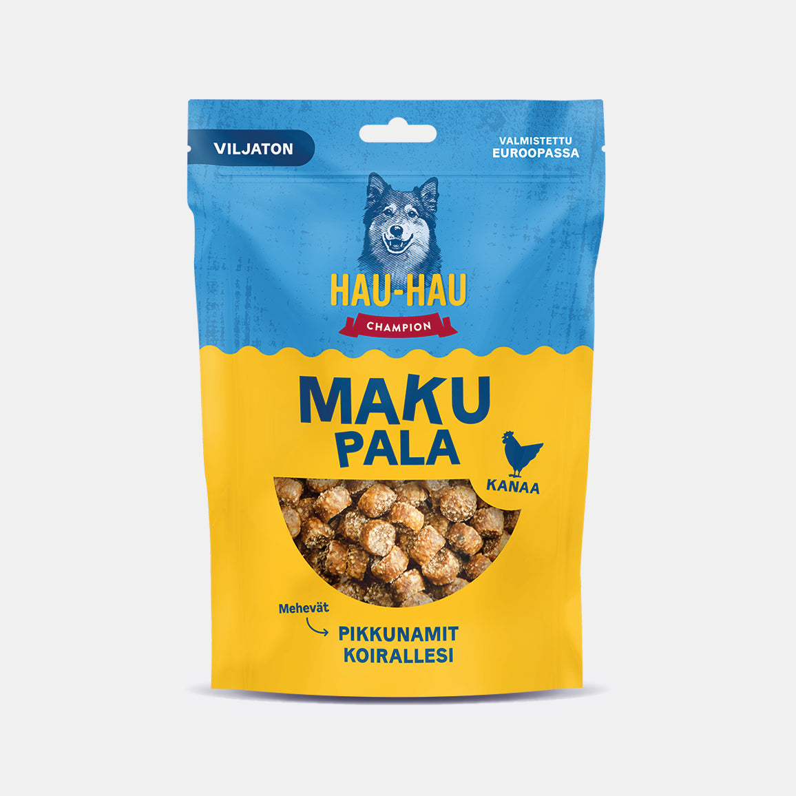 Hau-Hau Champion Makupala Kanaa viljaton koiran herkku 100 g pakkauskuva