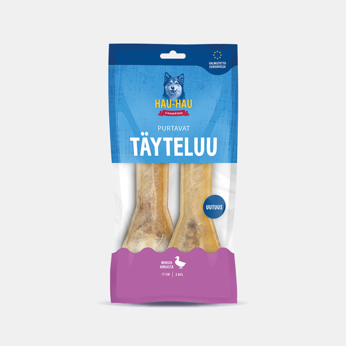 Purtavat Täyteluu Ankka 17 cm koiran puruluu