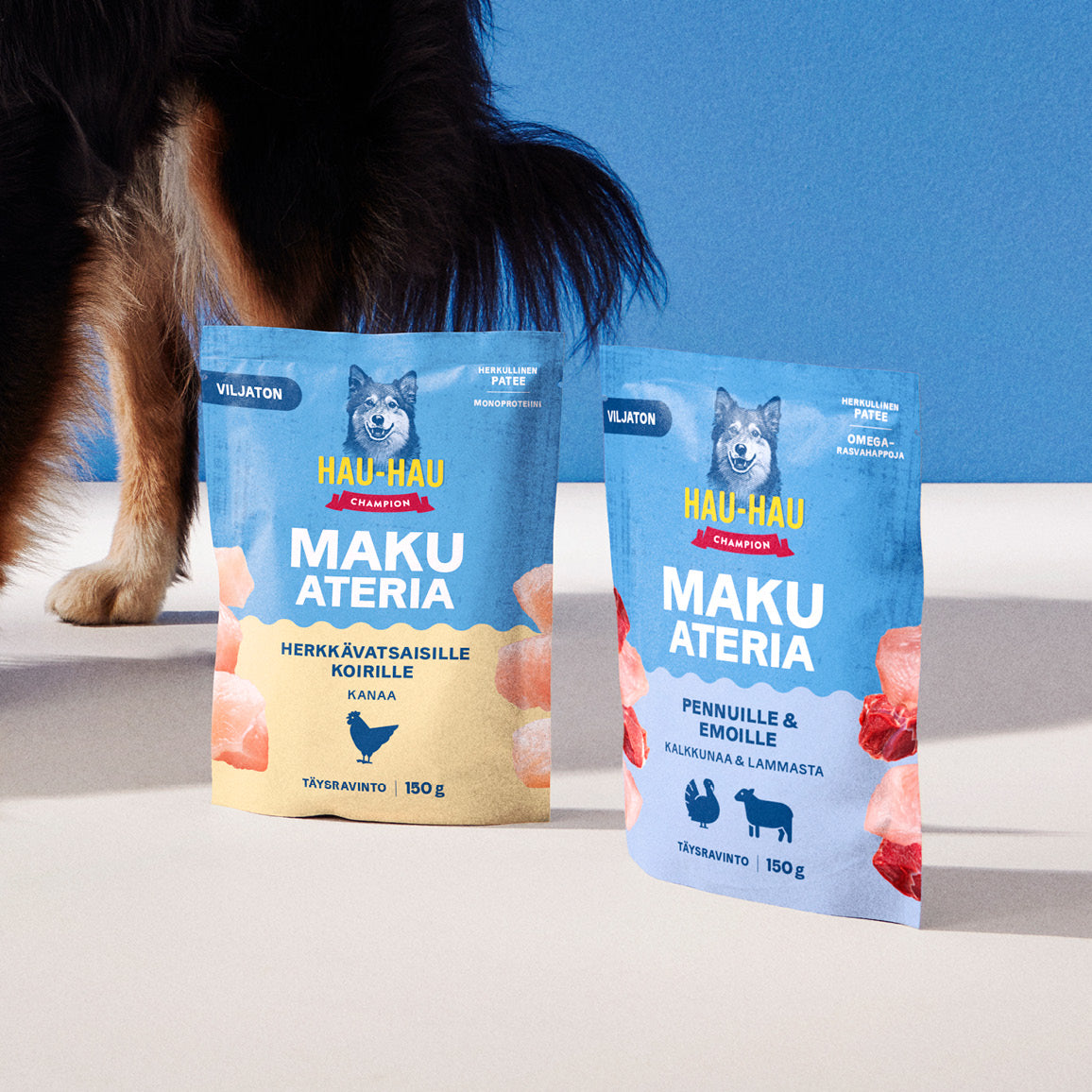 Makuateria kalkkuna ja lammas viljaton märkäruoka koiranpennulle