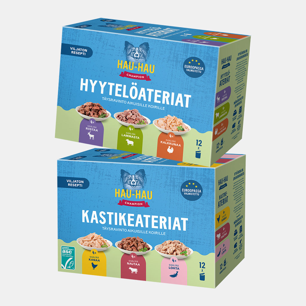 Hau-Haun viljattomien annosaterioiden monipakkaukset