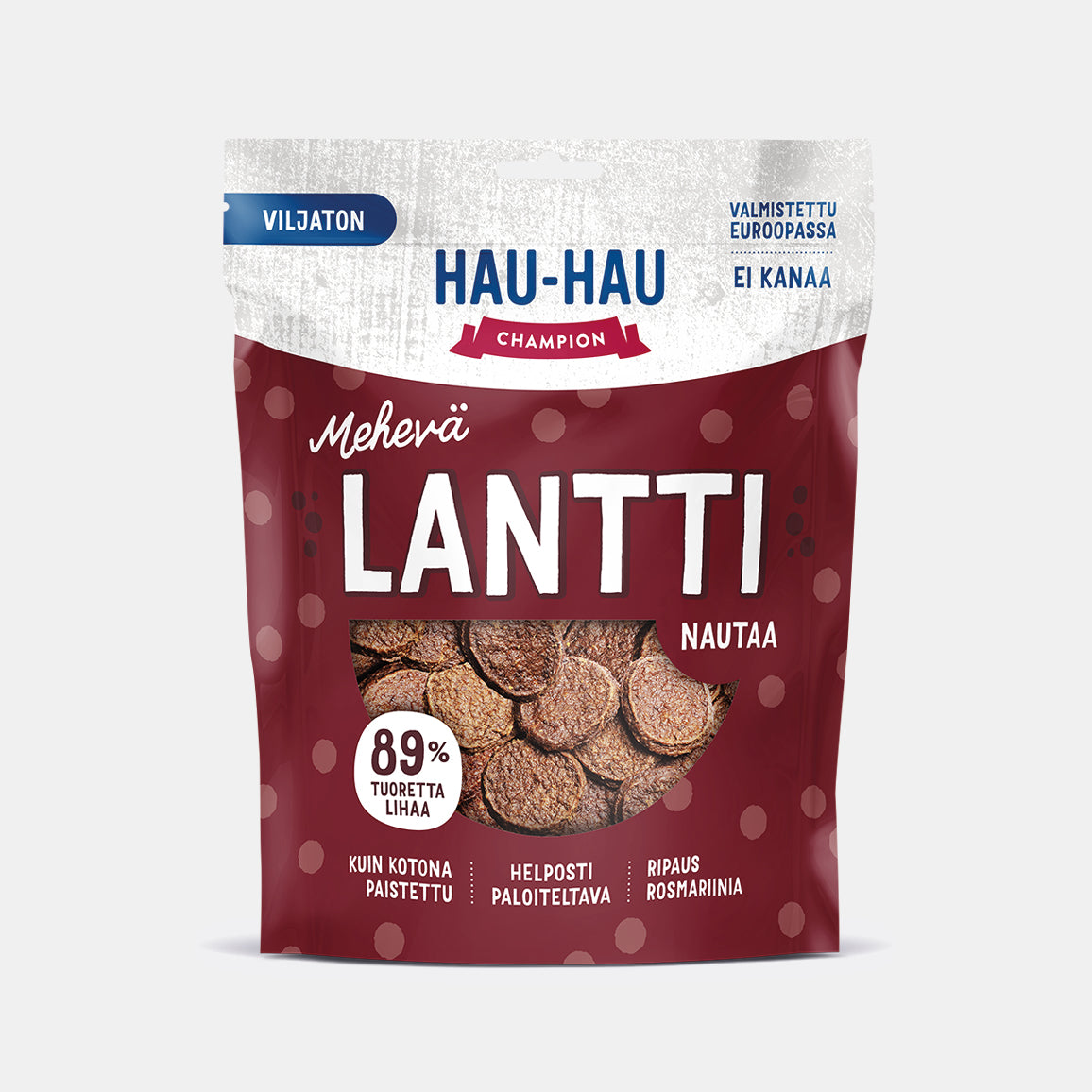 Hau-Hau Champion Mehevä Lantti Nautaa viljaton koiran herkku 400 g pakkauskuva