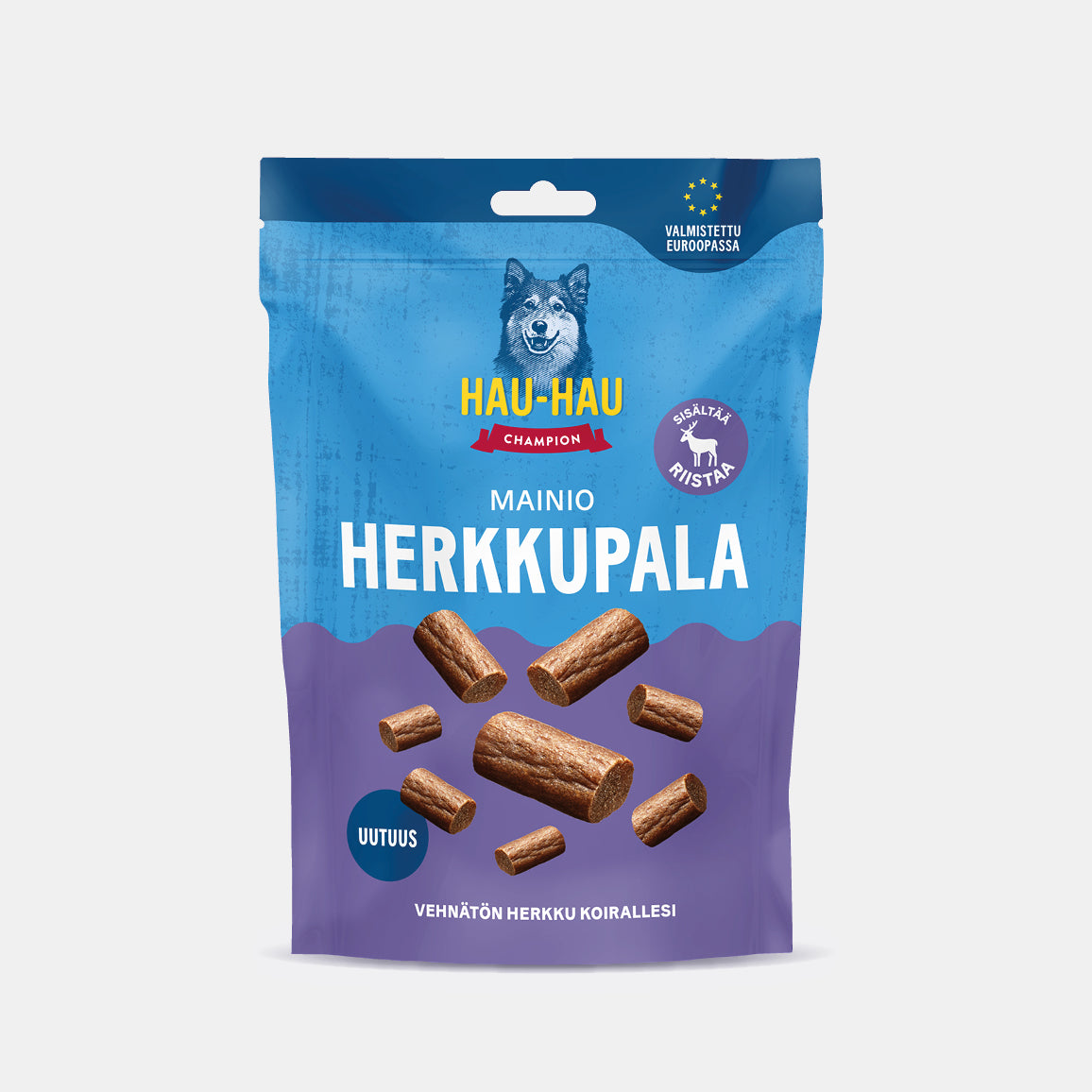 Hau-Hau Champion Mainio Herkkupala Riistaa koiran herkku 100 g pakkauskuva