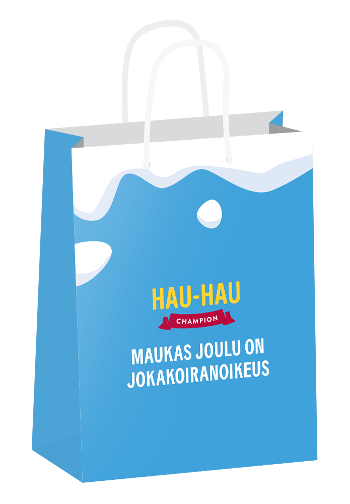 Maukas joulu on jokakoiranoikeus -paperikassi