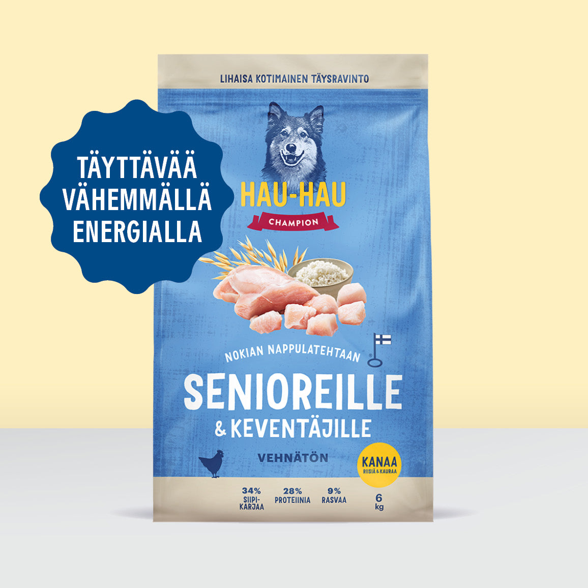 Nokian Nappulatehtaan Senioreille ja keväntäjille ruoka tarjoaa täyttävyyttä vähemmällä energialla