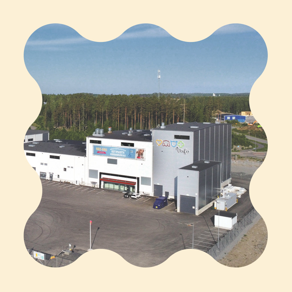 Nokian Nappulatehtaan nostokuva, kuvassa tehdas kuvattuna ilmasta