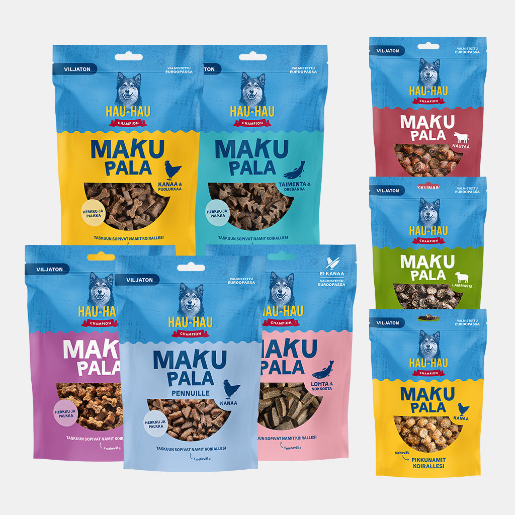 Kuvassa Hau-Haun viljattomat makupalat