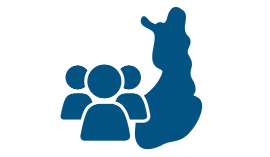 Kuvituskuva, kuvassa Suomen ja ihmisen siluetit