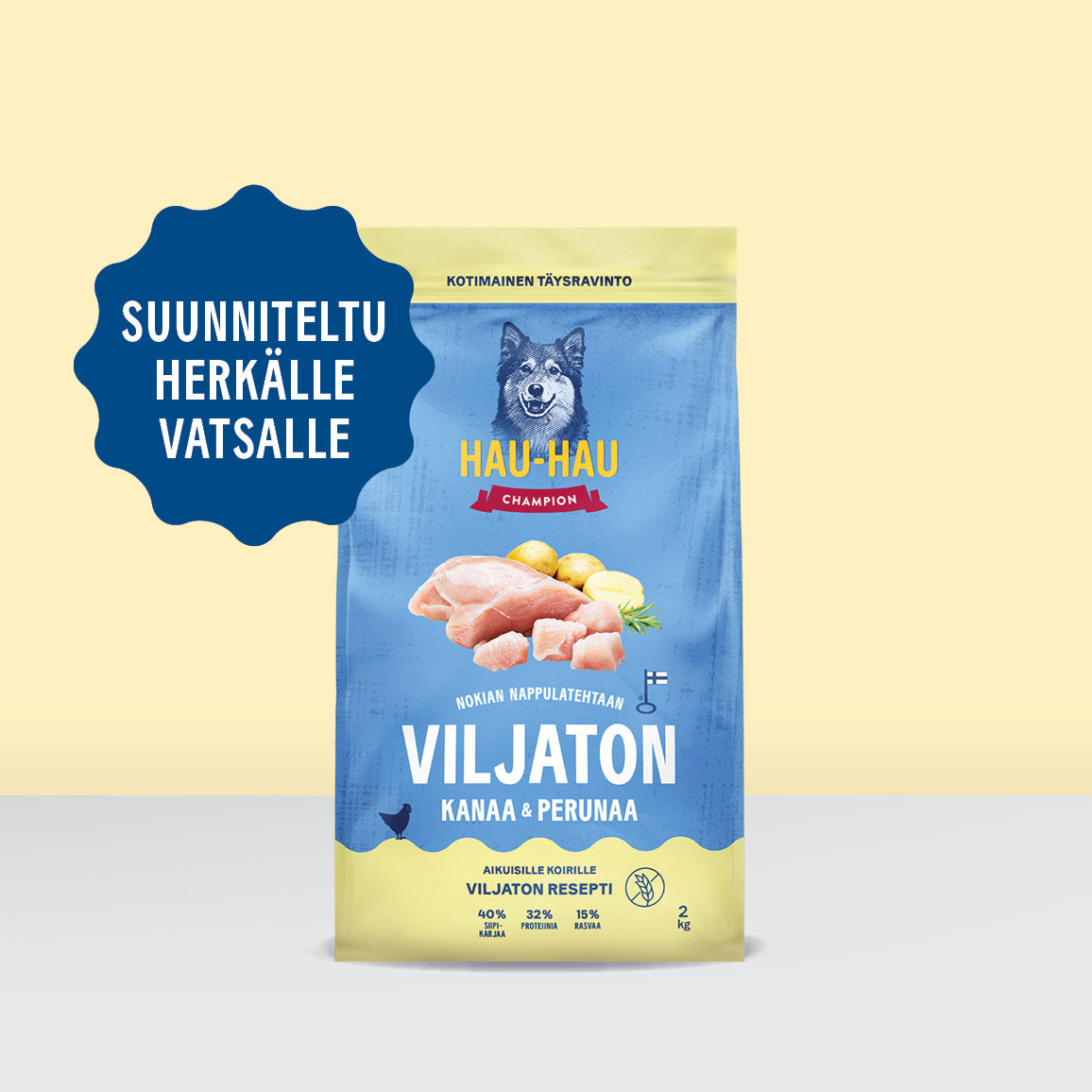 Nokian Nappulatehtaan viljaton kuivaruoka on suunniteltu herkälle vatsalle